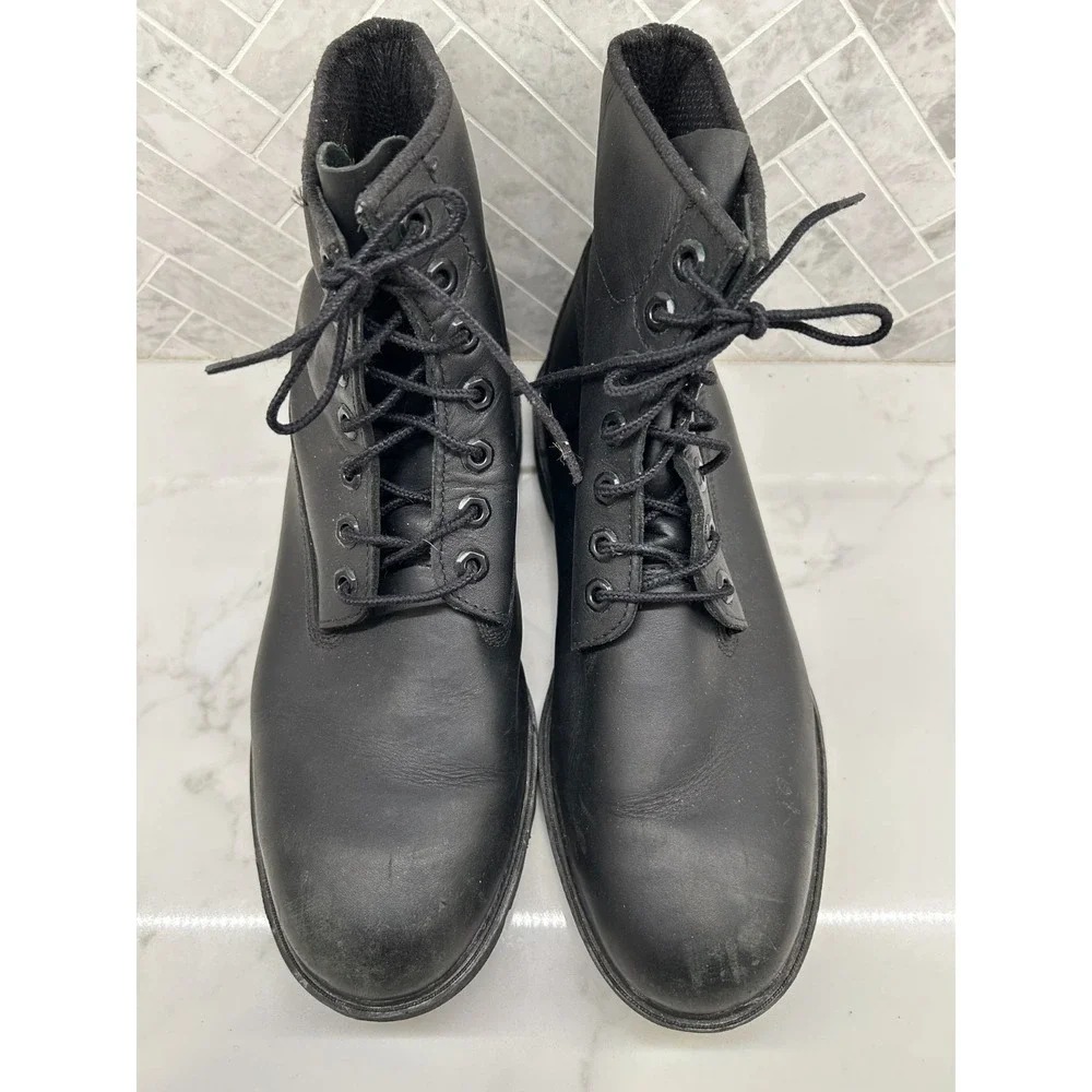 Timberland Premium 6 Inch Waterproof Boots Men's 10.5‎ Black Leather Lace Up